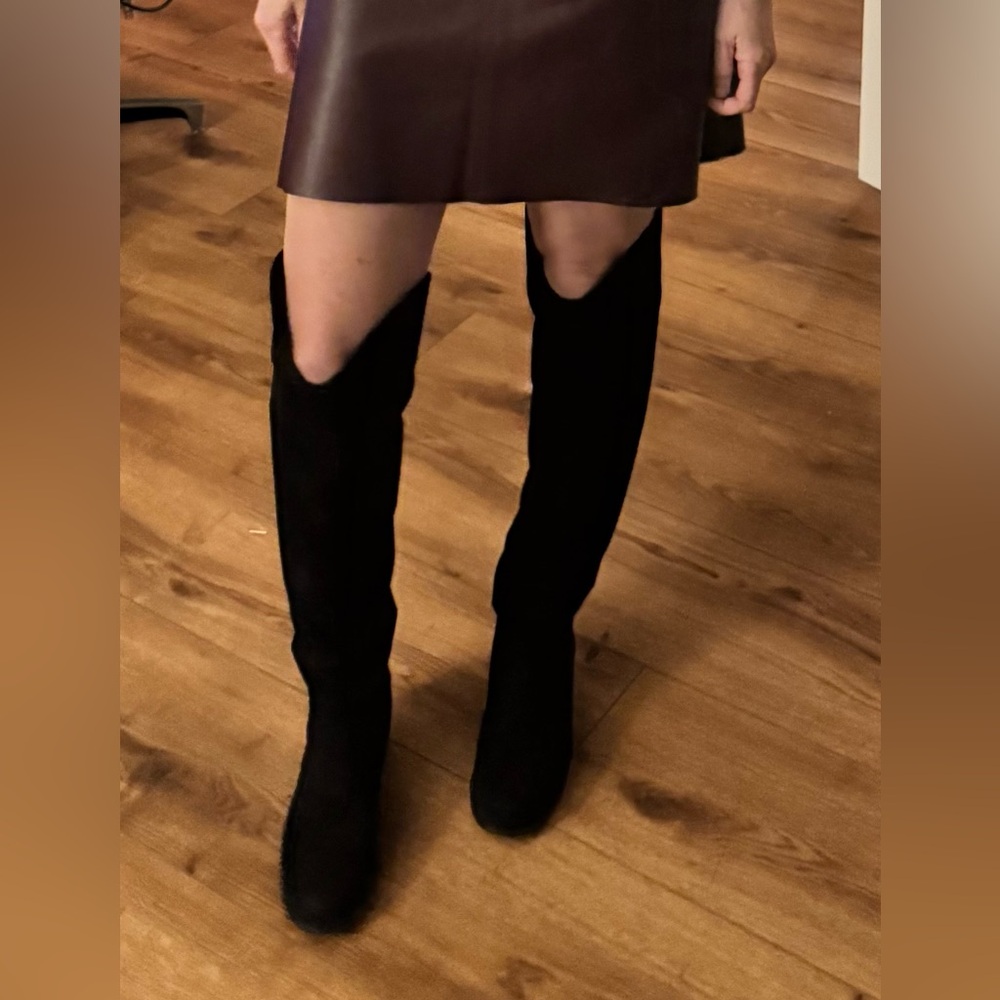 STUART WEITZMAN Suede Over the knee boot 8.5 - Picture 2 of 12